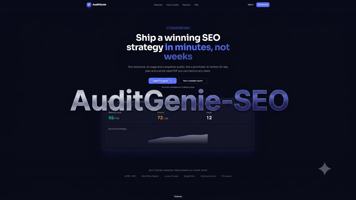 AuditGenie — SEO Audit cover
